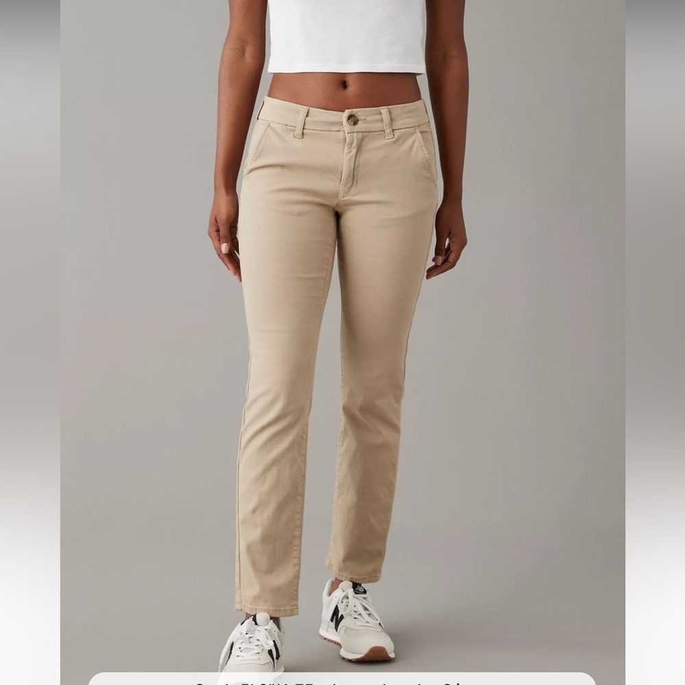 American Eagle Khaki Super Stretch, Skinny Pants, Size 4 long